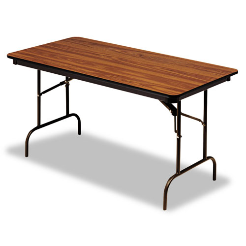 OfficeWorks Commercial Wood-Laminate Folding Table, Rectangular Top, 72w x 30d x 29h, Oak