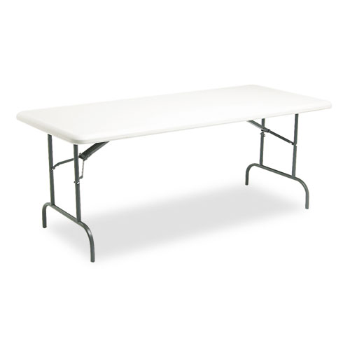 IndestrucTables Too 1200 Series Folding Table, 72w x 30d x 29h, Platinum | by Plexsupply
