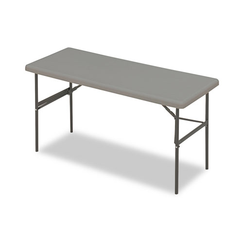 IndestrucTable Classic Folding Table, Rectangular, 60" x 24" x 29", Charcoal