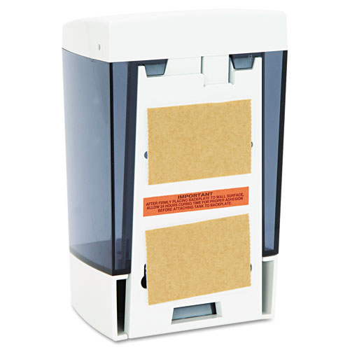 Image of ClearVu Plastic Soap Dispenser, 46 oz, 5.5 x 4.25 x 8.5, White
