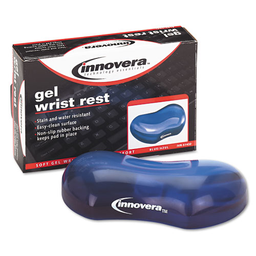Image of Innovera® Gel Mouse Wrist Rest, 4.75 X 3.12, Blue