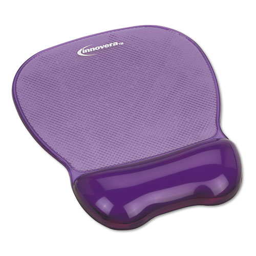 Image of Mouse Pad with Gel Wrist Rest, 8.25 x 9.62, Purple