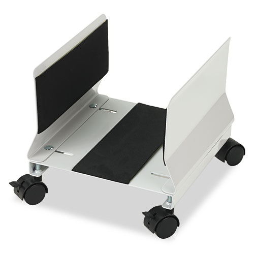 Image of Metal Mobile CPU Stand, 10.25w x 10.63d x 9.75h, Light Gray