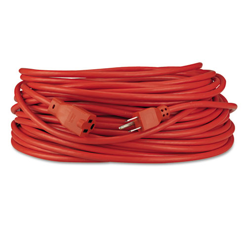 Innovera® Indoor/Outdoor Extension Cord, 100 ft, 10 A, Orange