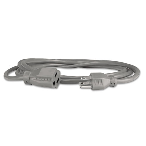 Indoor Heavy-Duty Extension Cord, 9 ft, 13 A, Gray