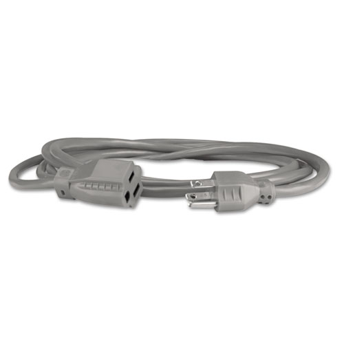 Indoor Heavy-Duty Extension Cord, 9ft, Gray