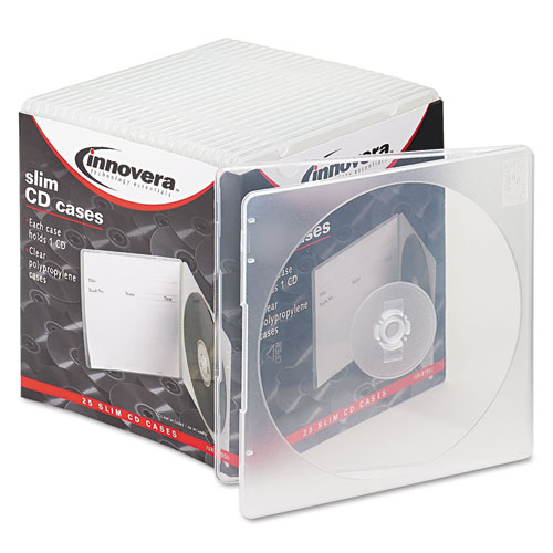 Innovera® Slim Cd Case, Clear, 25/Pack