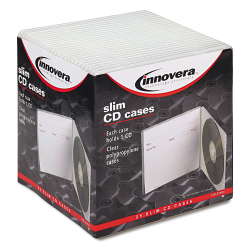 Image of Innovera® Slim Cd Case, Clear, 25/Pack