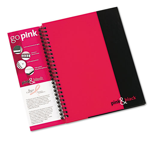 Pink & Black Prof Casebound Notebook Ruled 11 5/8 x 8 1/4 96 Sheets 400015934