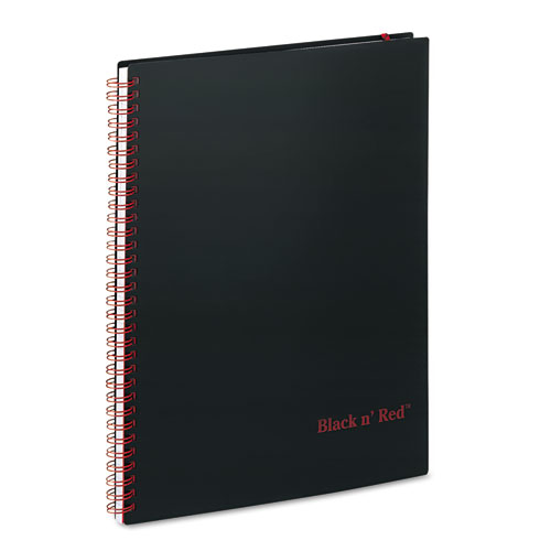 Image of Black N' Red™ Flexible Cover Twinwire Notebooks, Scribzee Compatible, 1-Subject, Wide/Legal Rule, Black Cover, (70) 11 X 8.5 Sheets