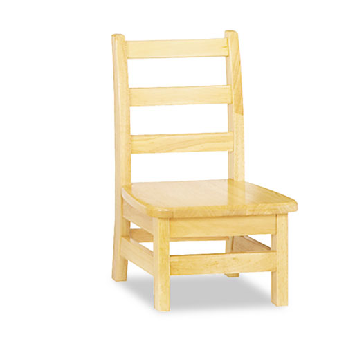 KYDZ Ladderback Chair, 8" Seat Height, Natural Maple Seat/Back, Natural Maple Base, 2/Carton