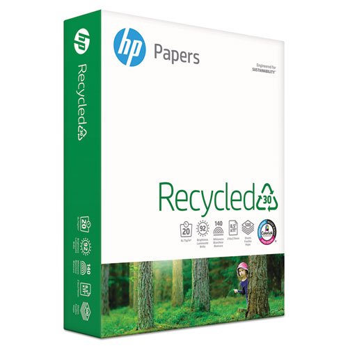 Recycled30 Paper, 92 Bright, 20lb, 8.5 x 11, White, 500 Sheets/Ream, 10 Reams/Carton