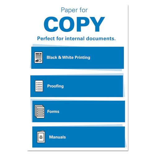 Copy Plus Print Paper, 92 Bright, 20lb, 8.5 x 14, White, 500/Ream