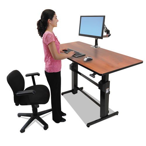 Image of Workfit™ By Ergotron® Workfit-B Sit-Stand Base, Up To 88 Lb, 42" X 26" X 32" To 51.5", Black