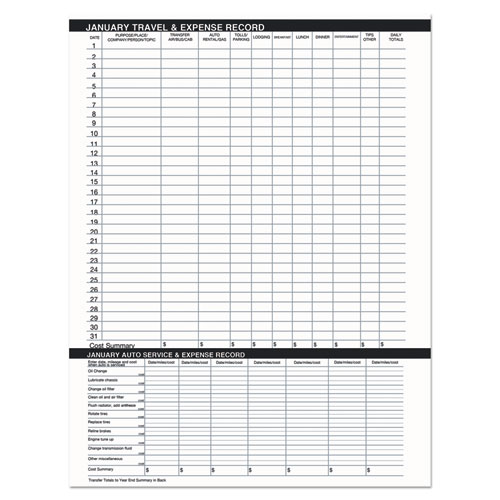 Image of House Of Doolittle™ Recycled Two Year Monthly Planner With Expense Logs, 8.75 X 6.88, Black Cover, 24-Month (Jan To Dec): 2024 To 2025