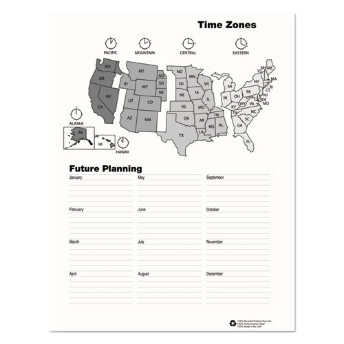 Recycled Professional Academic Weekly Planner, 11 x 8.5, Black, 2022-2023