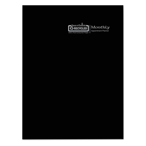 Image of House Of Doolittle™ Recycled Ruled 14-Month Planner With Leatherette Cover, 10 X 7, Black Cover, 14-Month (Dec To Jan): 2023 To 2025