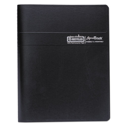 Express Track Recycled Weekly Appointment Book/Monthly Planner, 8 x 5, Black Cover, 13-Month (Jan to Jan): 2024 to 2025