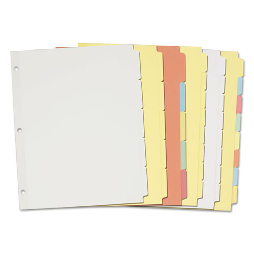 Avery® Write and Erase Plain-Tab Paper Dividers, 5-Tab, 11 x 8.5, Buff ...