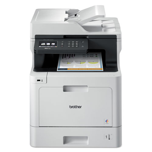 Image of MFCL8610CDW Business Color Laser All-in-One Printer with Duplex Printing and Wireless Networking