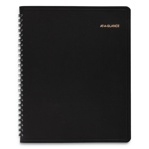 WEEKLY/MONTHLY APPOINTMENT BOOK, 8.75 X 7, BLACK, 2021