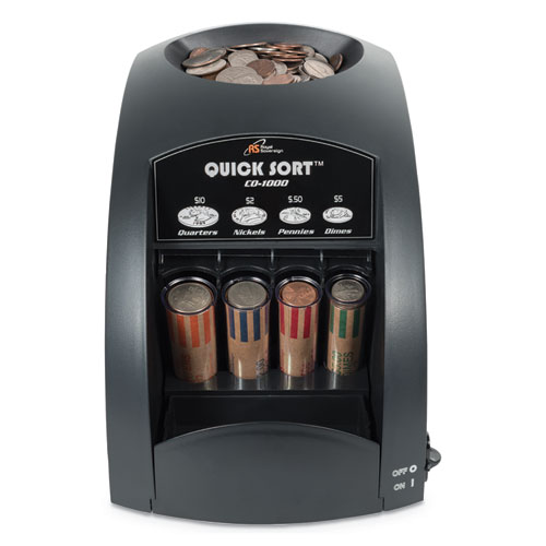 Fast Sort CO-1000 One-Row Coin Sorter, Pennies Through Quarters