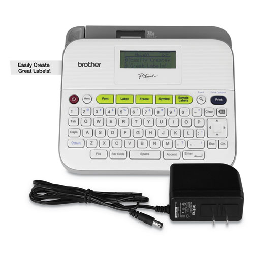 Image of PT-D400AD Versatile, Easy-to-Use Label Maker with AC Adapter, 5 Lines, 7.5 x 7 x 2.88