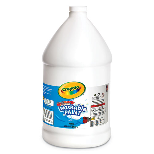 Washable Paint, White, 1 gal | by Plexsupply
