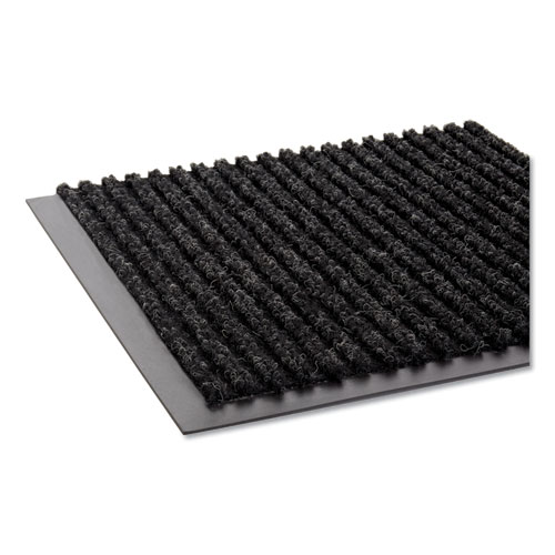 Image of Crown Needle-Rib Wiper/Scraper Mat, Polypropylene, 48 X 72, Charcoal