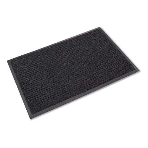 Image of Crown Super-Soaker Wiper Mat With Gripper Bottom, Polypropylene, 46 X 72, Charcoal