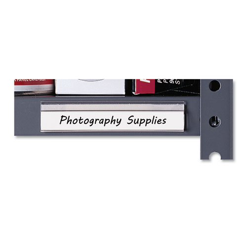 Shelf Labeling Strips, Side Load, 4 x 7/8, Clear, 10/Pack | by Plexsupply
