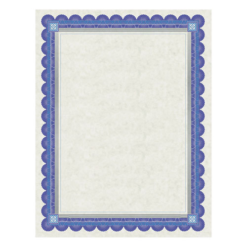  Certificate Paper with Blue Foil Border, Award Certificates  (White, 8.5 x 11 in, 50-Pack) : Office Products