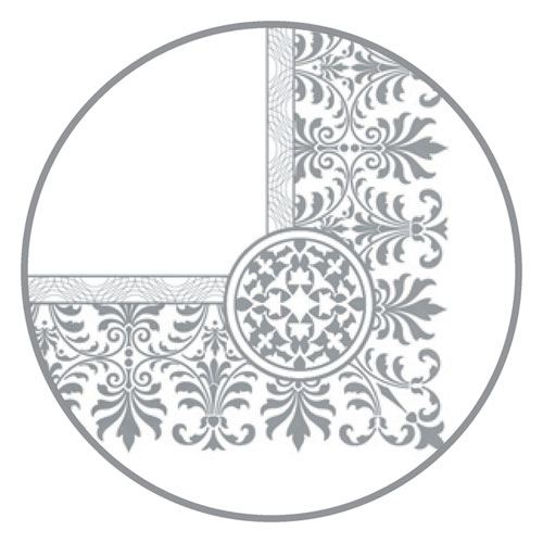 Premium Certificates, 8.5 x 11, White/Silver with Fleur Silver Foil Border,15/Pack