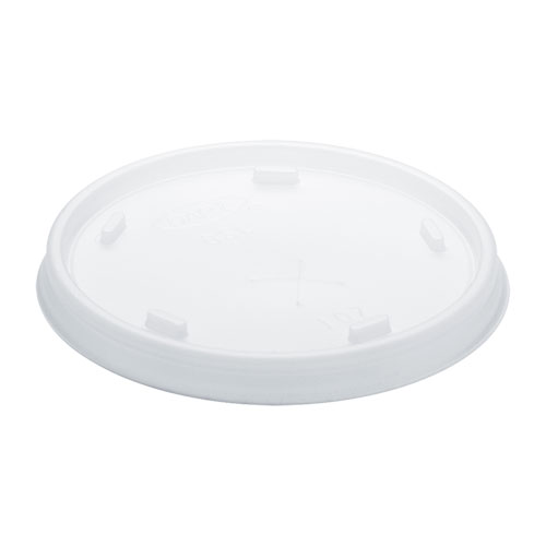 Image of Plastic Cold Cup Lids, Fits 8 oz to 9 oz Cups, Translucent, 100 Pack, 10 Packs/Carton