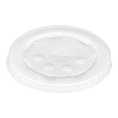 Polystyrene Cold Cup Lids, Fits 12 oz to 24 oz Cups, Translucent, 125/Pack, 16 Packs/Carton