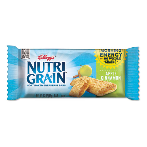 Image of Nutri-Grain Soft Baked Breakfast Bars, Apple-Cinnamon, Indv Wrapped 1.3 oz Bar, 16/Box