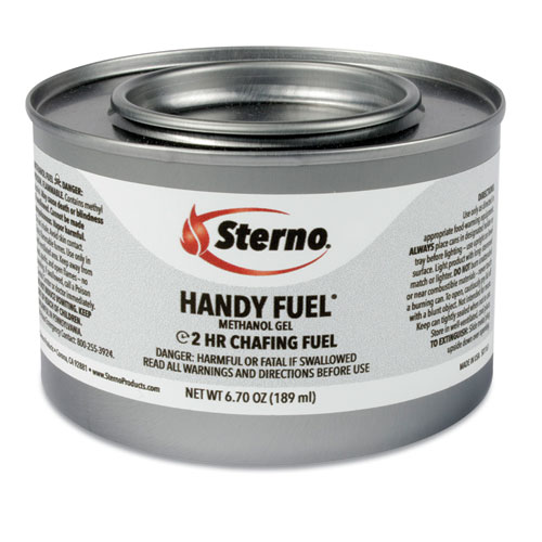 Sterno® Handy Fuel Methanol Gel Chafing Fuel, 6.7 oz, Two-Hour Burn, 72/Carton