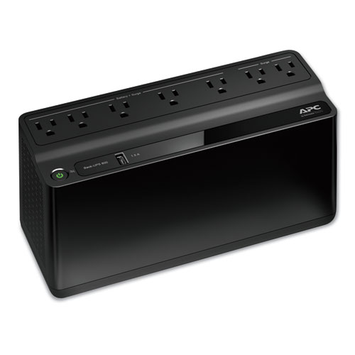 Image of Apc® Back-Ups 600 Va Battery Backup System, 7 Outlets, 120 Va, 490 J