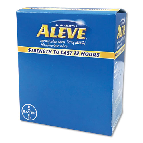 Image of Aleve® Pain Reliever Tablets, 50 Packs/Box