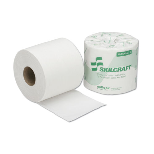 8540016308729, SKILCRAFT Toilet Tissue, Septic Safe, 2-Ply, White, 500/Roll, 96 Roll/Box