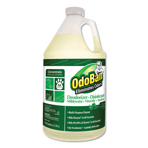 OdoBan® Concentrate Odor Eliminator and Disinfectant, Lavender Scent, 1 gal Bottle, 4/Carton
