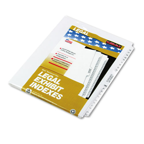 Kleer -Fax Exhibit Index Dividers " 26-50" Tabs - 8.5" x11 Letter - White 25/Pk