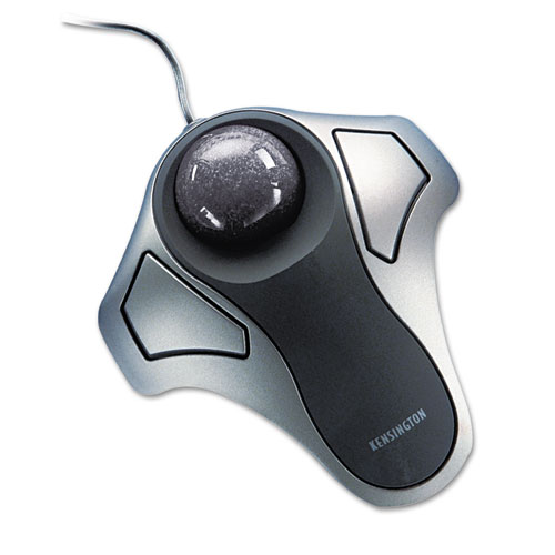 Kensington® Orbit Optical Trackball Mouse, USB 2.0, Left/Right Hand Use, Black/Silver