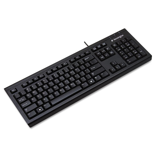 Image of Kensington® Keyboard For Life Slim Spill-Safe Keyboard, 104 Keys, Black
