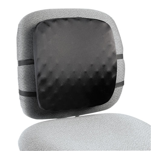 Halfback Back Support Chair Pad, 13w x 1 1/2d x 13 3/4h, Black