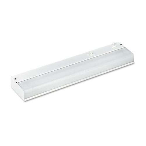 Low-Profile Under-Cabinet LED-Tube Light Fixture with (1) 9 W LED Tube, Steel Housing, 18.25" x 4" x 1.75", White