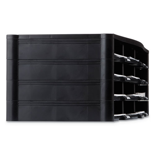 Image of Storex Literature Organizer, 12 Compartments, 10.63 x 13.3 x 31.4, Black