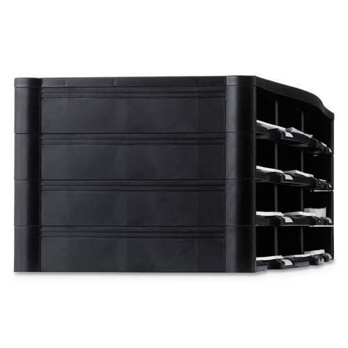 Storex Literature Organizer, 12 Section, 10 5/8 x 13 3/10 x 31 2/5, Black