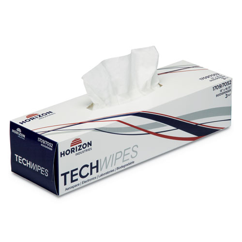 7920009651709, SKILCRAFT, TechWipes Biodegradable Electronics Tissue, 3-Ply, 16.5 x 15.25, Unscented, White, 1,350/Box