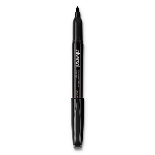 Pen-Style Permanent Marker, Fine Bullet Tip, Black, 60/Pack